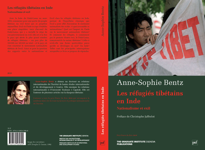 Couverture "Les réfugiés tibétains en Inde", Anne-Sophie Bentz