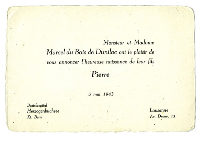 Birth announcement